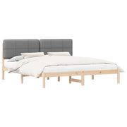 Letto matrimoniale | Letto per adulti | Letto con Testiera Rivestita Grigio chiaro 180 x 200 cm