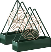 Spirale per muggi metallica con base triangolare, supporto verticale 123 x 4 x 155 cm, adatto per uso all'aperto e in casa.