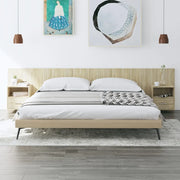 Testiera Letto con Armadietti Legno Multistrato Rovere Sonoma 3115742