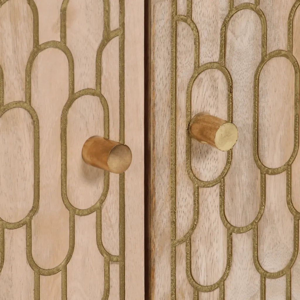 Credenza | Madia | Buffet da pranzo | Armadio da pranzo 60x33x75 cm in Legno Massello di Mango