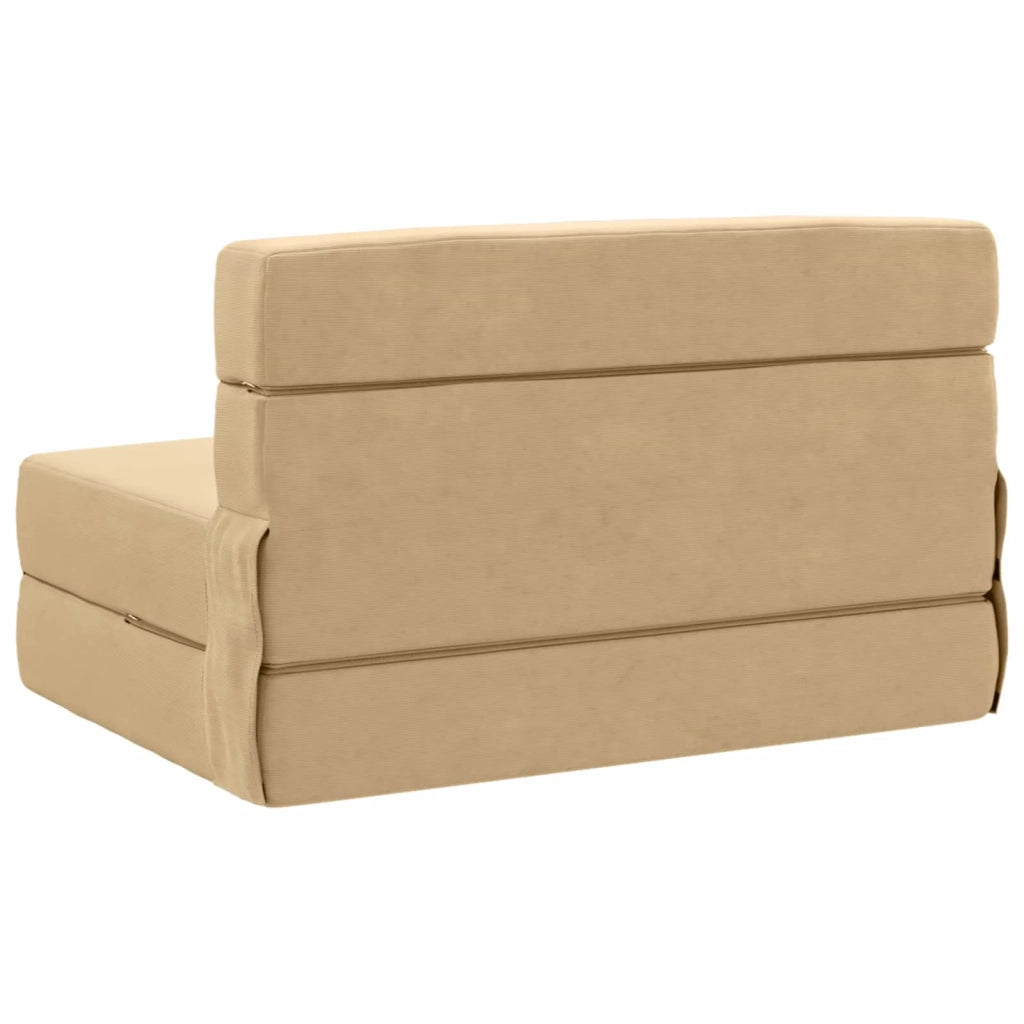 Divano Letto Pieghevole Verde Grigio 70 x 72 x 60 cm Tessuto