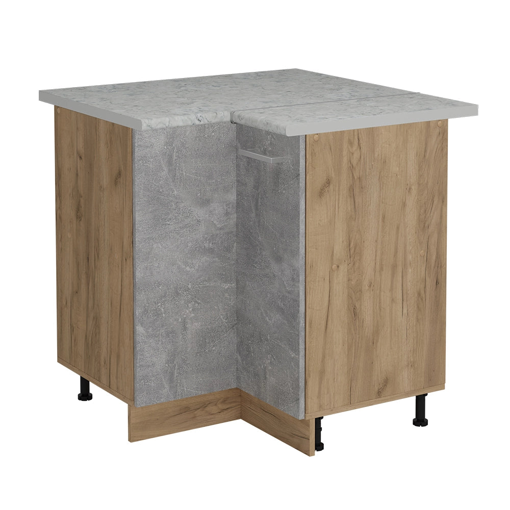 Vicco Mobile ad angolo cucina Calcestruzzo 75.6 cm PL Marmo