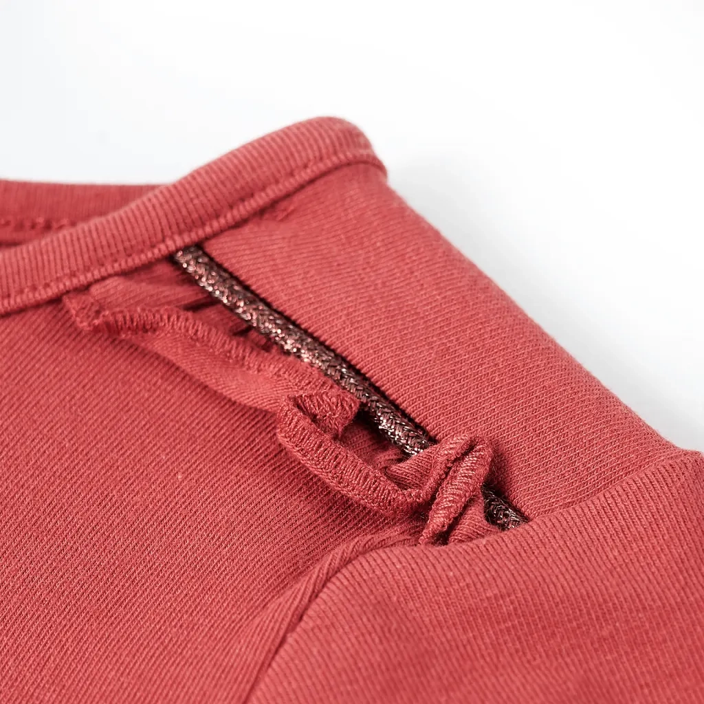 Maglietta per Bambini Maniche Lunghe Rosa Bruciato 116 13776