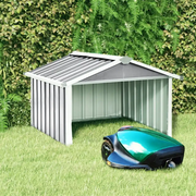 Capanno per Robot Tosaerba 92x97x63 cm Acciaio Zincato Grigio 150908