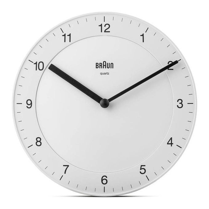 Braun BC06W Orologio da Parete al Quarzo Analogico Bianco 200 mm diametro colore Bianco