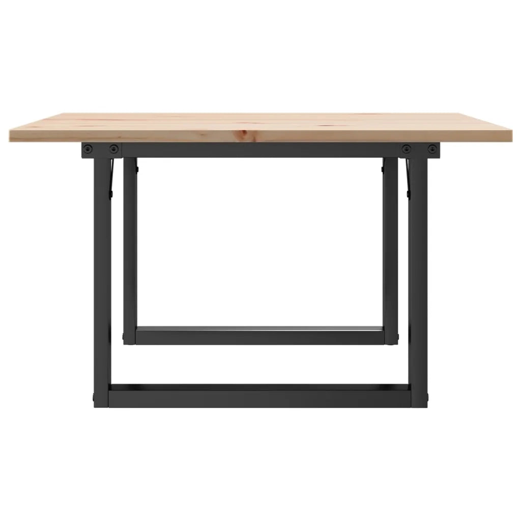 Tavolino da Salotto Telaio a O 70x70x40cm Legno Pino e Acciaio 3282661