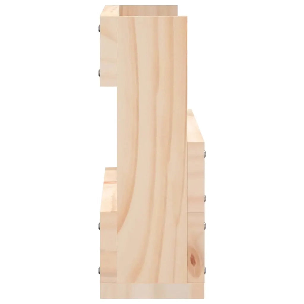 Scarpiere a Parete 2 pz | Mobile per scarpe 59x9x23 cm Legno Massello di Pino