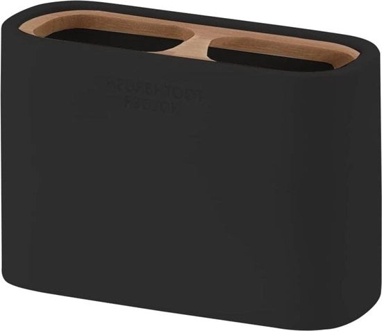 Sostegno per spazzola da denti in resina plastica nera - Dimensioni 85 x 128 x 56 cm - Peso 0364 kg
