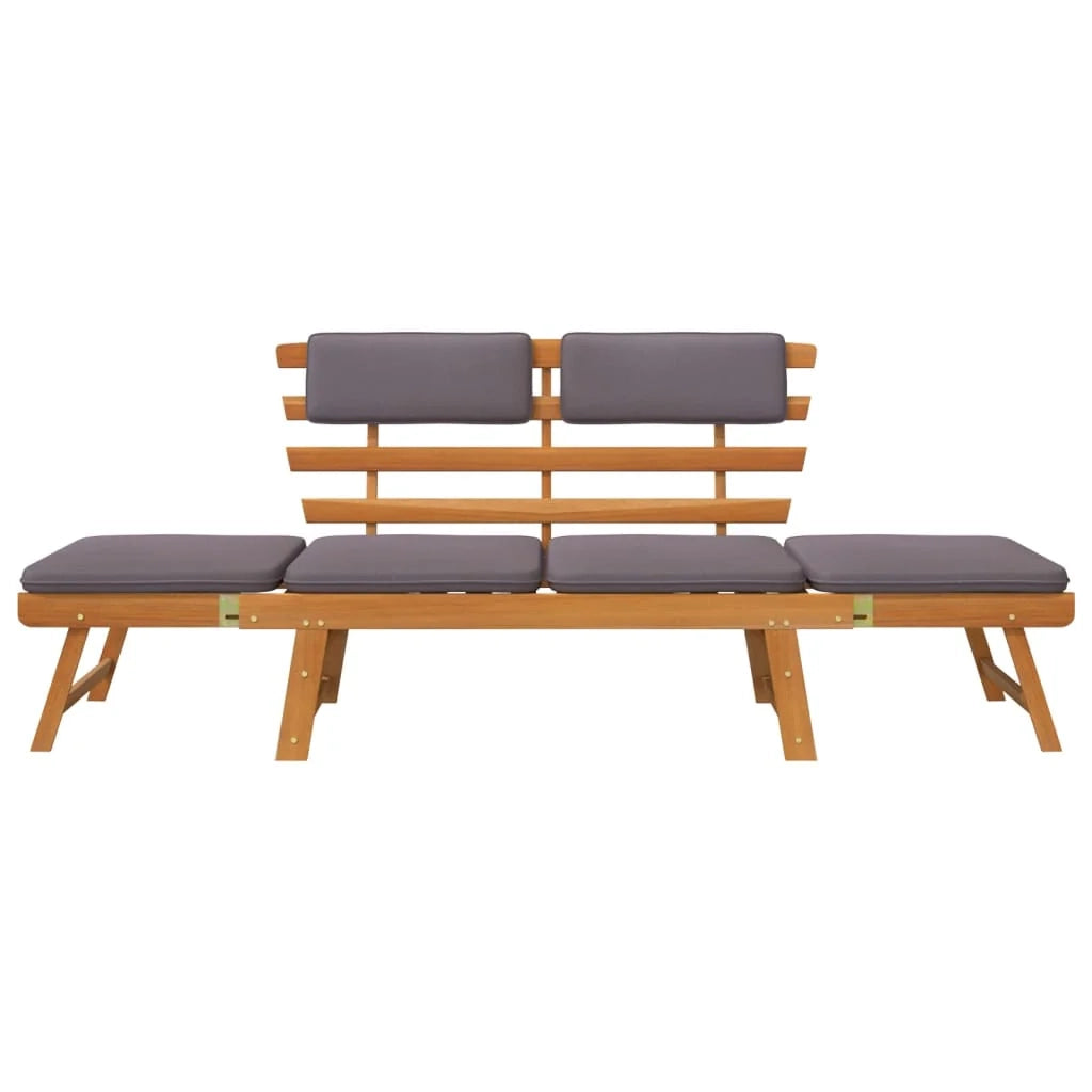 Chaise longue 190cm con cuscino 2 in 1 legno massello di acacia 02_0011866