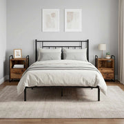Mobiletto da Letto Appeso 2 pz Legno antico 40 x 30 x 60 cm 8013575