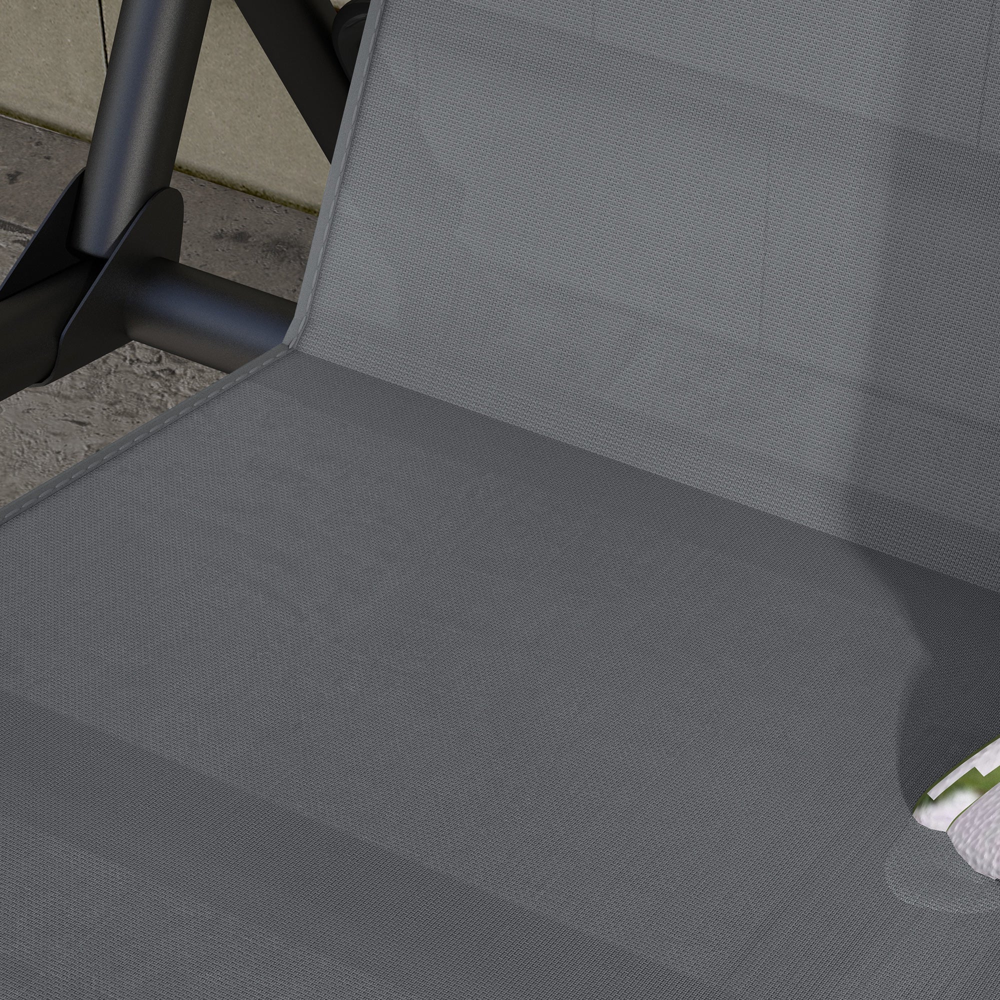 Coprisedile per Dondolo da Giardino 115x48x48cm in Tessuto a Rete Grigio Chiaro