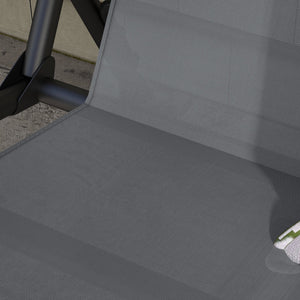 Coprisedile per Dondolo da Giardino 115x48x48cm in Tessuto a Rete Grigio Chiaro