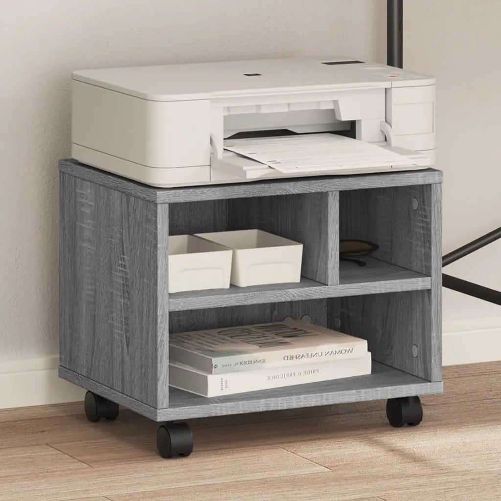 Supporto per Stampante con Ruote Grigio Sonoma 41x32x34,5 cm CFW1075627