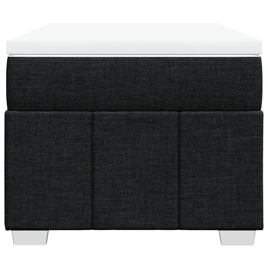 Giroletto a Molle con Materasso Nero 90x190 cm in Tessuto