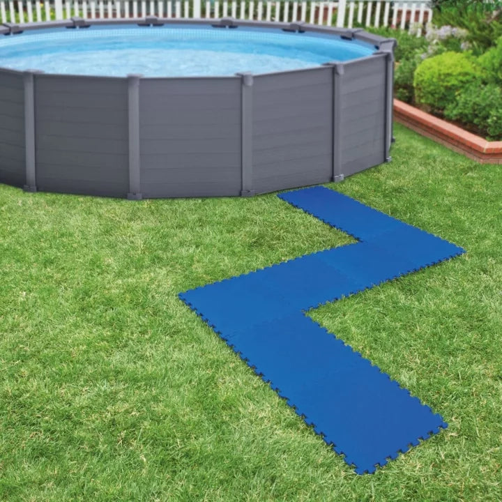 PIASTRELLA ANTISCIVOLO cm.50 x 50 x 1 - azzurra  - INTEX