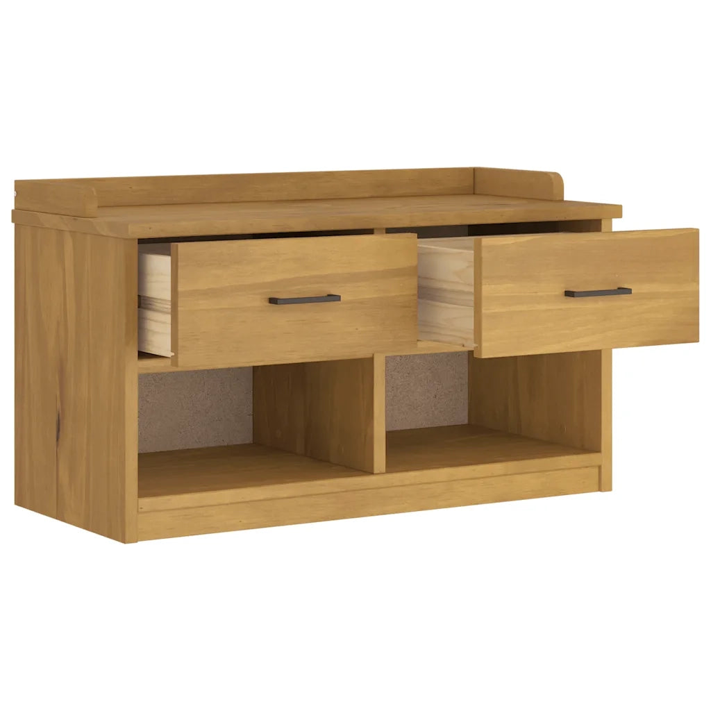 Panca da Corridoio SANDNES 87x40x50 cm Legno Massello di Pino 4010461