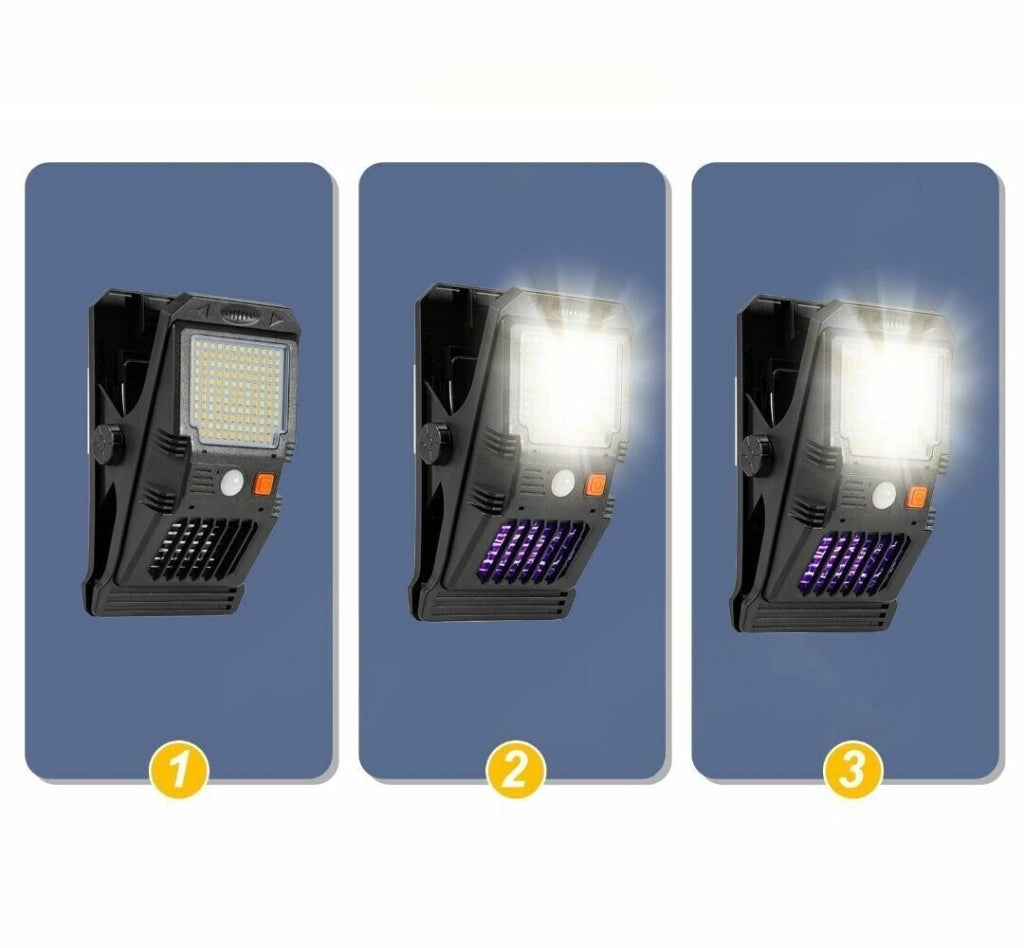 Zanzariera Lampada faretto luce solare da giardino 128 led SMD W7104-1