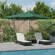 Ombrellone Verde 352 x 251 x 265 cm Poliestere e Alluminio 42003328