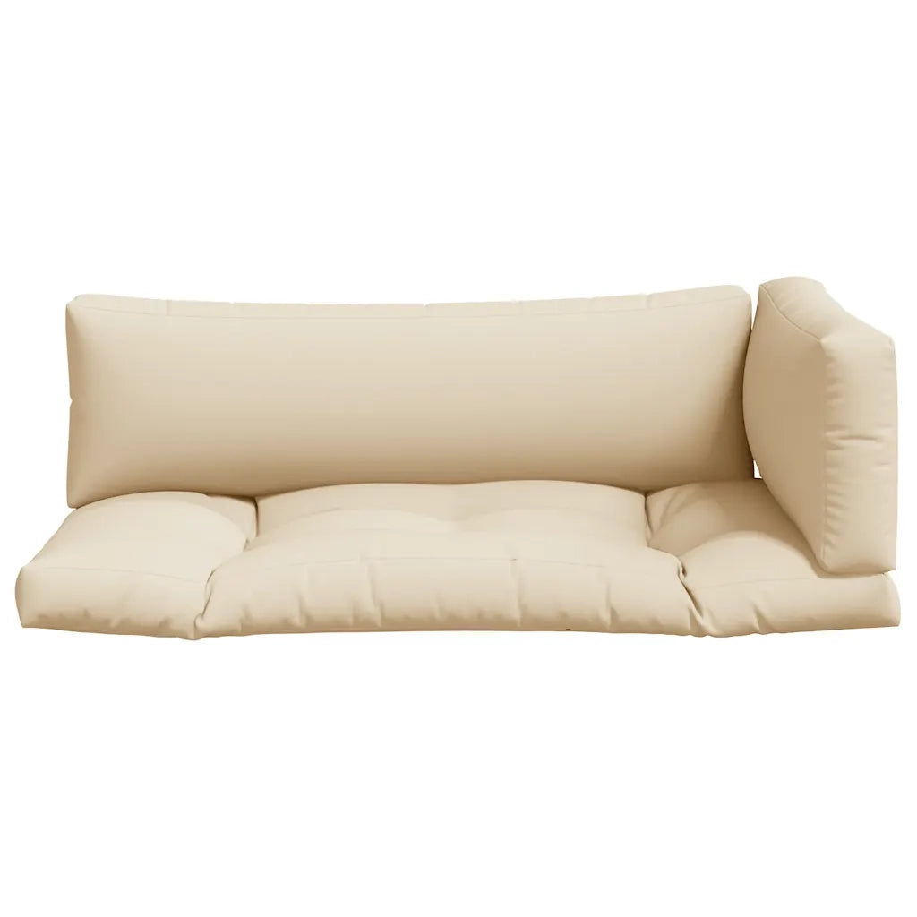 Cuscini per Pallet 3 pz Beige in Tessuto