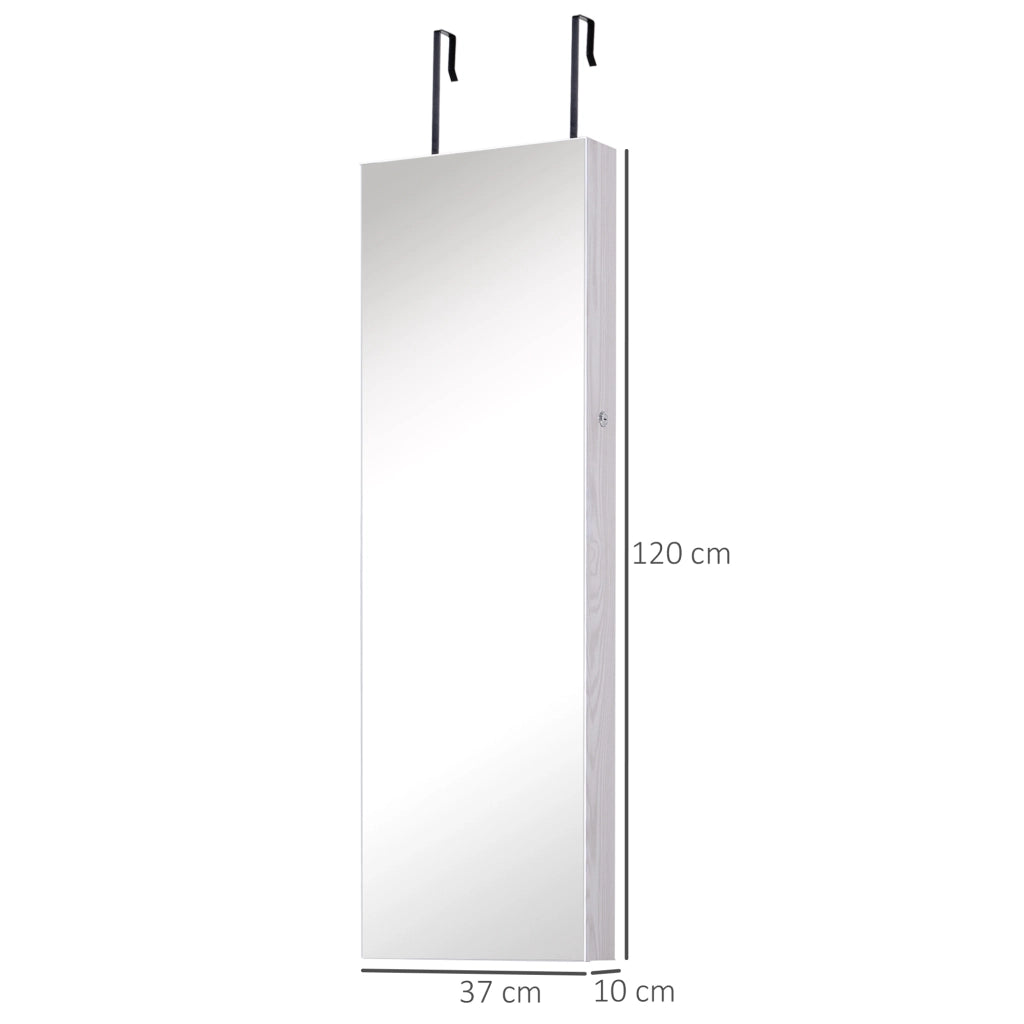 Specchio armadio scorrevole con ripiani e cassetti ¨C zephmum ¨C 37x120x10cm