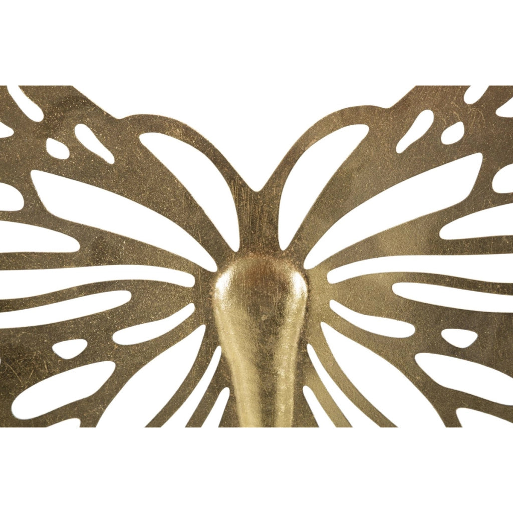 Decorazione in Metallo 3D Farfalla, Oro, Metallo, 43x2x35 cm