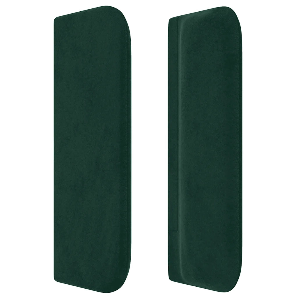 Testiera ad Orecchio Verde Scuro 203x16x78/88 cm in Velluto