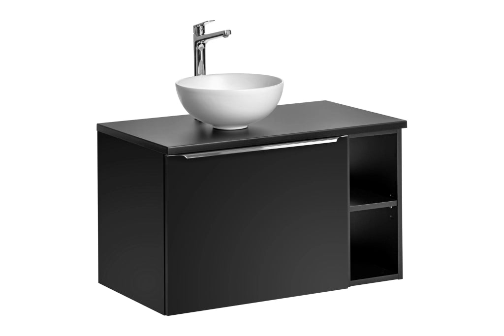 Set mobili bagno 80 cm con lavabo da appoggio Santa Fe Black 80 cm