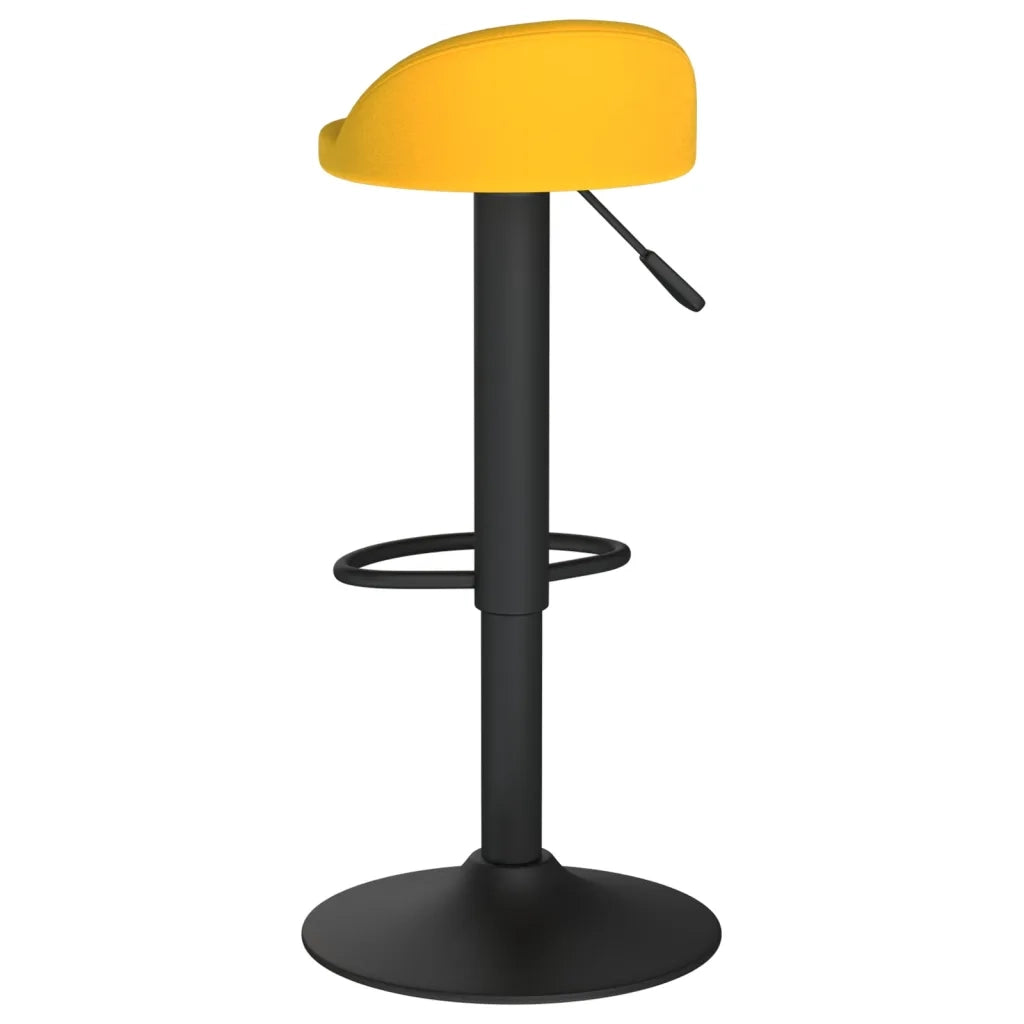 Sgabelli da Bar 2 pz Gialli in Velluto 333608