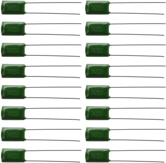 100 pezzi di condensatori di tono per chitarra 2.2nF per ridurre il bleed