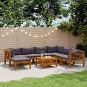 Set Divani da Giardino 8 pz con Cuscini in Massello di Acacia 3086908