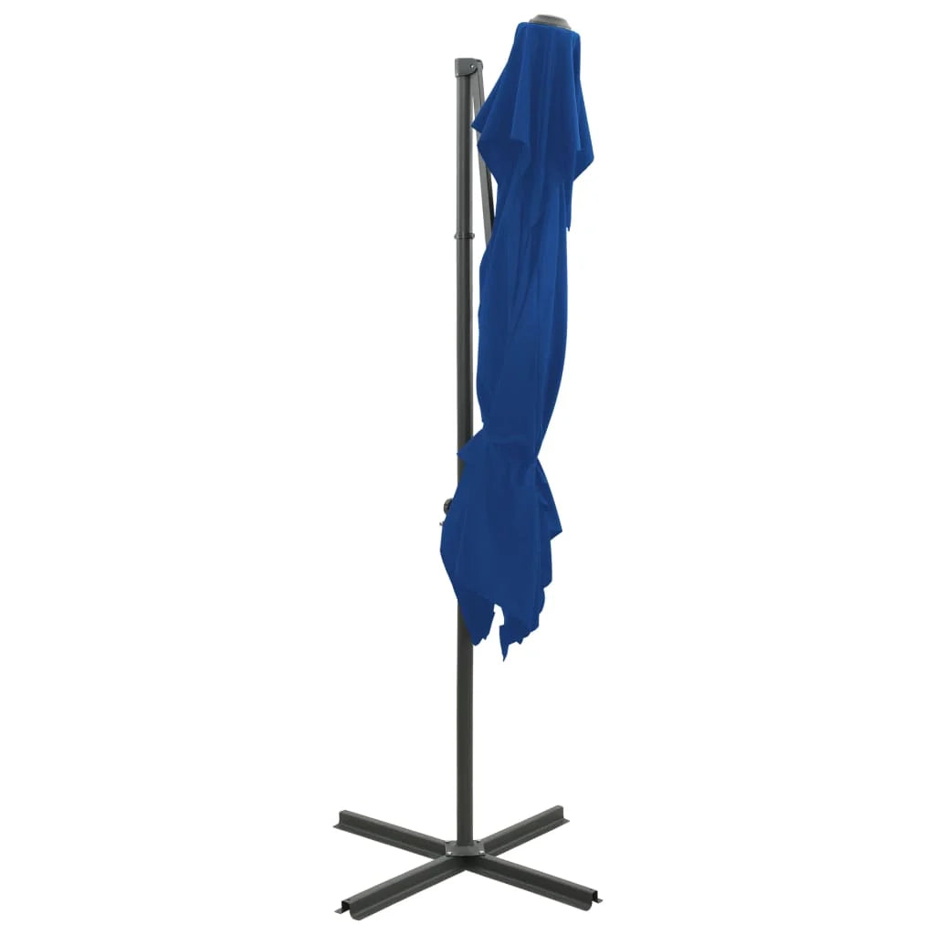 Ombrellone a braccio con doppio tetto 250 x 250 cm blu 02_0008566