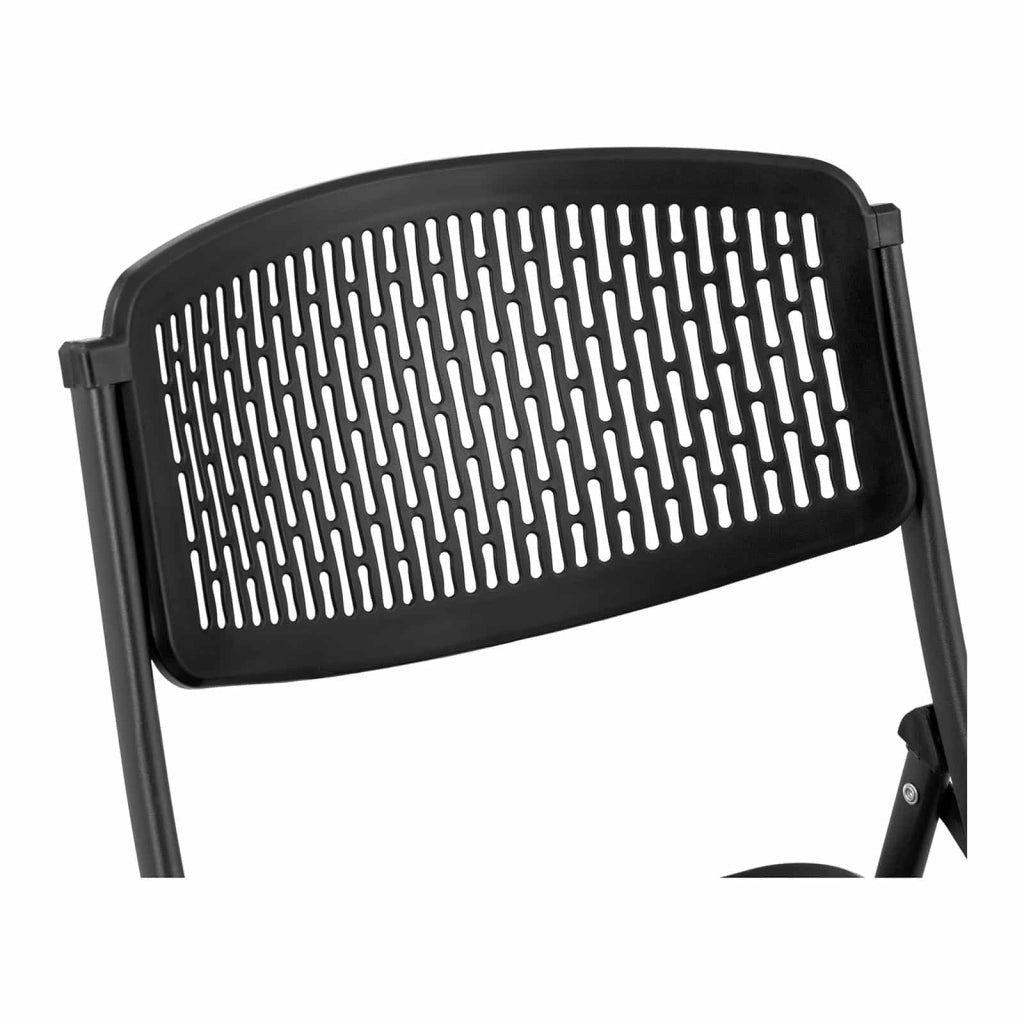 Set di 5 sedie per ristoranti, bar, uffici e sale d'attesa 150 kg max design pieghevole nero 14_0006014