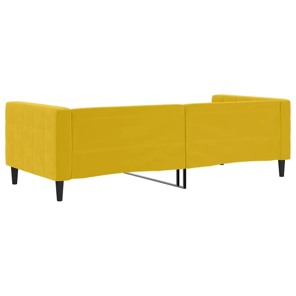 Letto singolo | Letto per adulti | Letto da Giorno Giallo 90x200 cm in Velluto