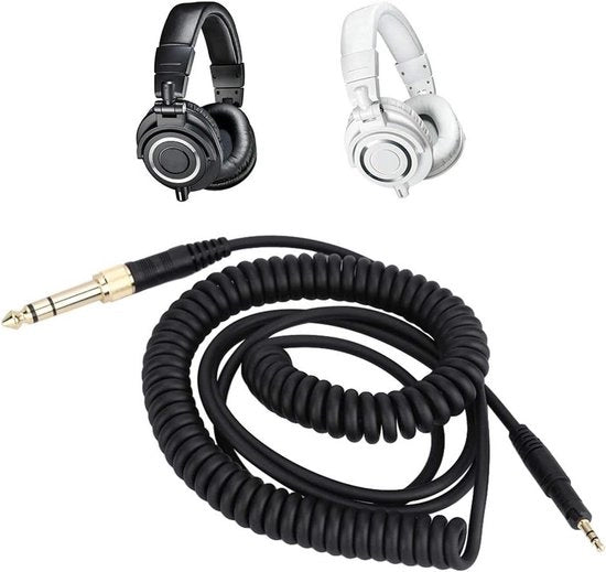 Cavo di sostituzione per cuffie 160 cm - Jack stereo - Cuffia da ascolto estensibile - Cavo audio