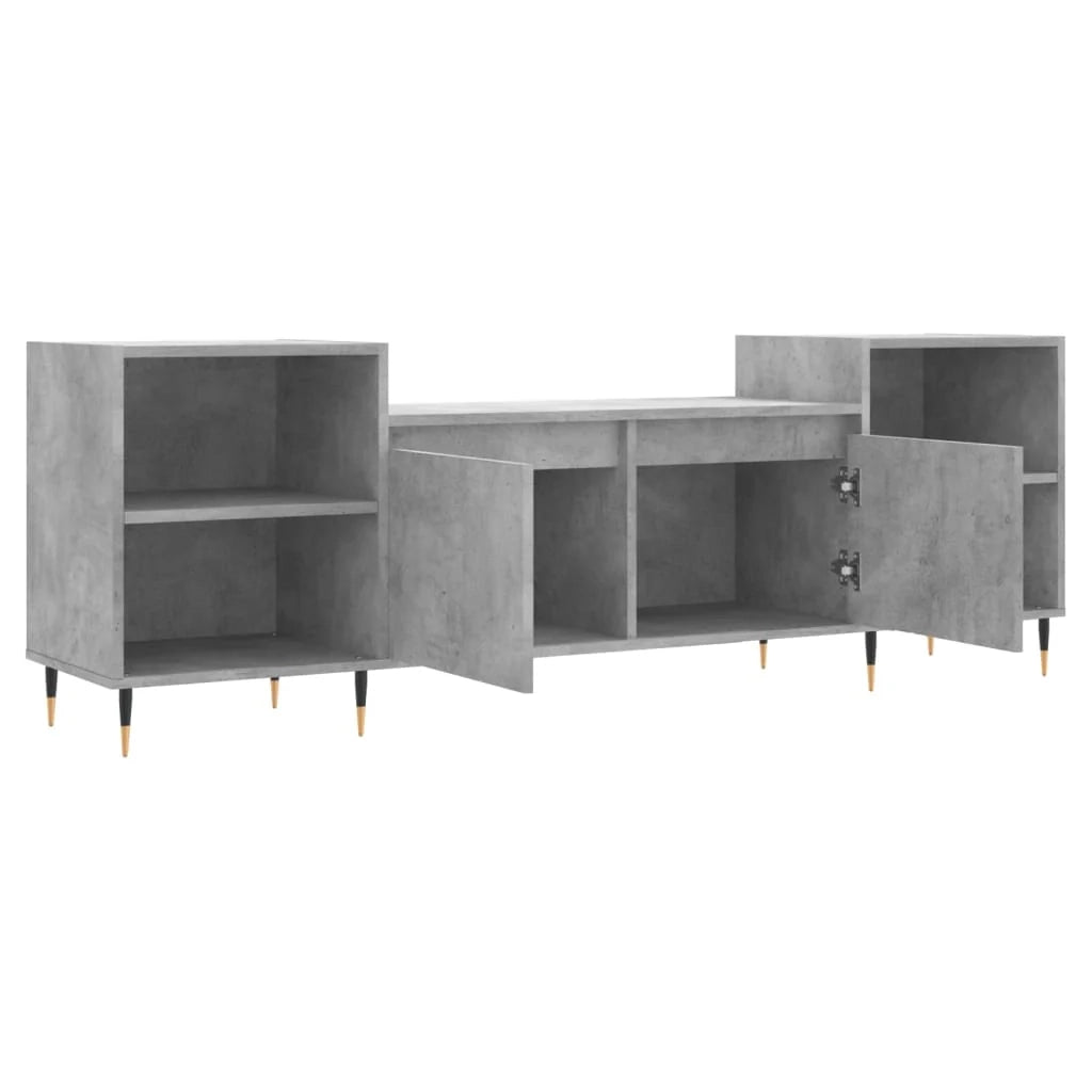Mobile TV multimediale scaffale TV credenza mobile TV sala da pranzo soggiorno camera da letto 160 x 35 x 55 cm legno ingegnerizzato grigio 02_0026062
