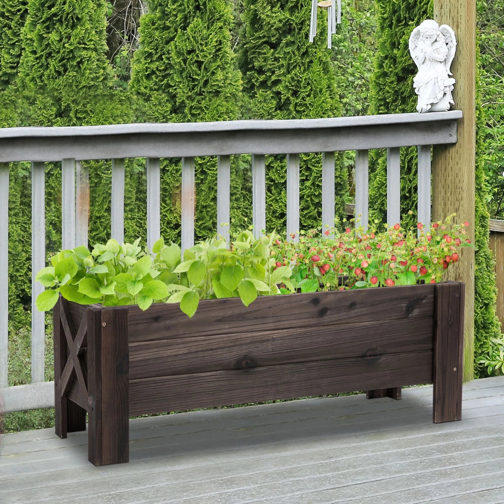 Letto per Orto Rialzato e Fioriera da Esterno Rettangolare, 100x36.5x36cm