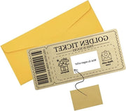Tre biglietti da cinema gratuiti con codice da ritirare in un negozio, biglietto d'oro per il cinema, regalo per donne, idea regalo con adesivi da personalizzare