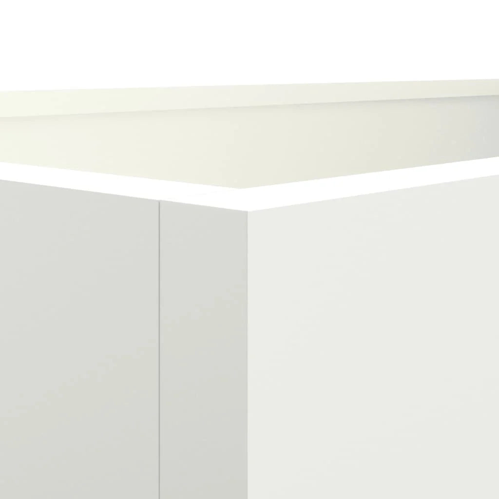 Fioriera rialzata per piante fiori terrazza giardino 62 x 40 x 39 cm acciaio bianco 02_0037753