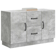 Credenza | Madia | Buffet da pranzo | Armadio da pranzo Grigio Cemento 89 x 34,5 x 57 cm Legno ingegnerizzato