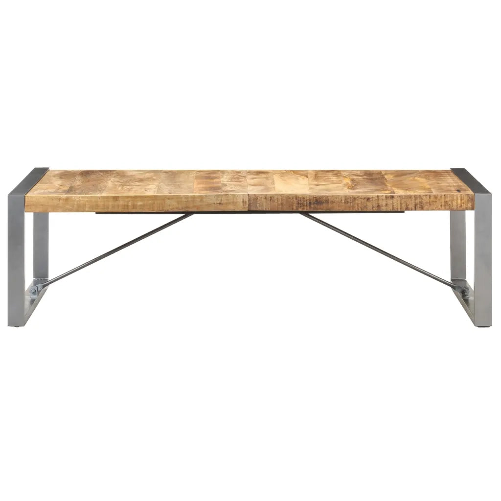 Tavolino da Salotto 140x70x40 cm in Legno di Mango Grezzo 321587