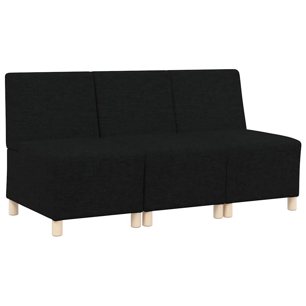 Unit¨¤ di Divano | Divano da soggiorno | Sofa Modulare Senza Braccioli 3 pz Nero