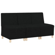 Unit¨¤ di Divano | Divano da soggiorno | Sofa Modulare Senza Braccioli 3 pz Nero