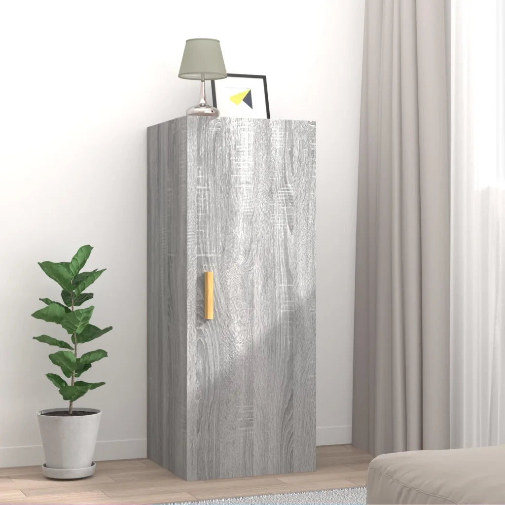 Armadietto a Muro | Mobile a Parete Grigio Sonoma 34,5x34x90 cm Legno Multistrato