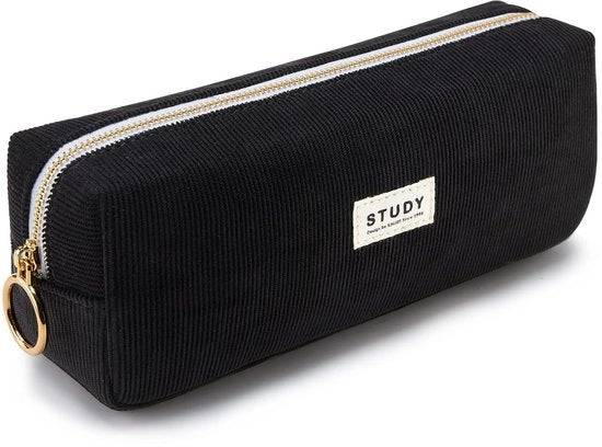 Etui per ragazze adolescenti in corduroy con contenitore per oggetti scolastici