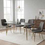 Cabiate, set di Sedie 4 Sedie, Grigio Scuro