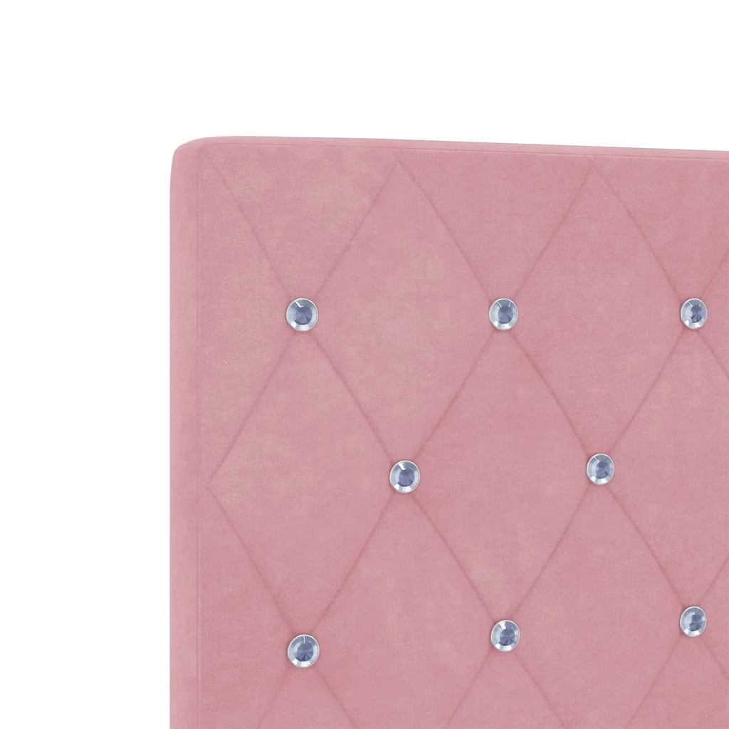 Letto a molle con testiera Rosa 180 x 200 cm Velluto 3344896