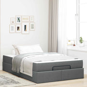 Struttura letto con materasso 2 pcs Grigio Sfumato Tessuto