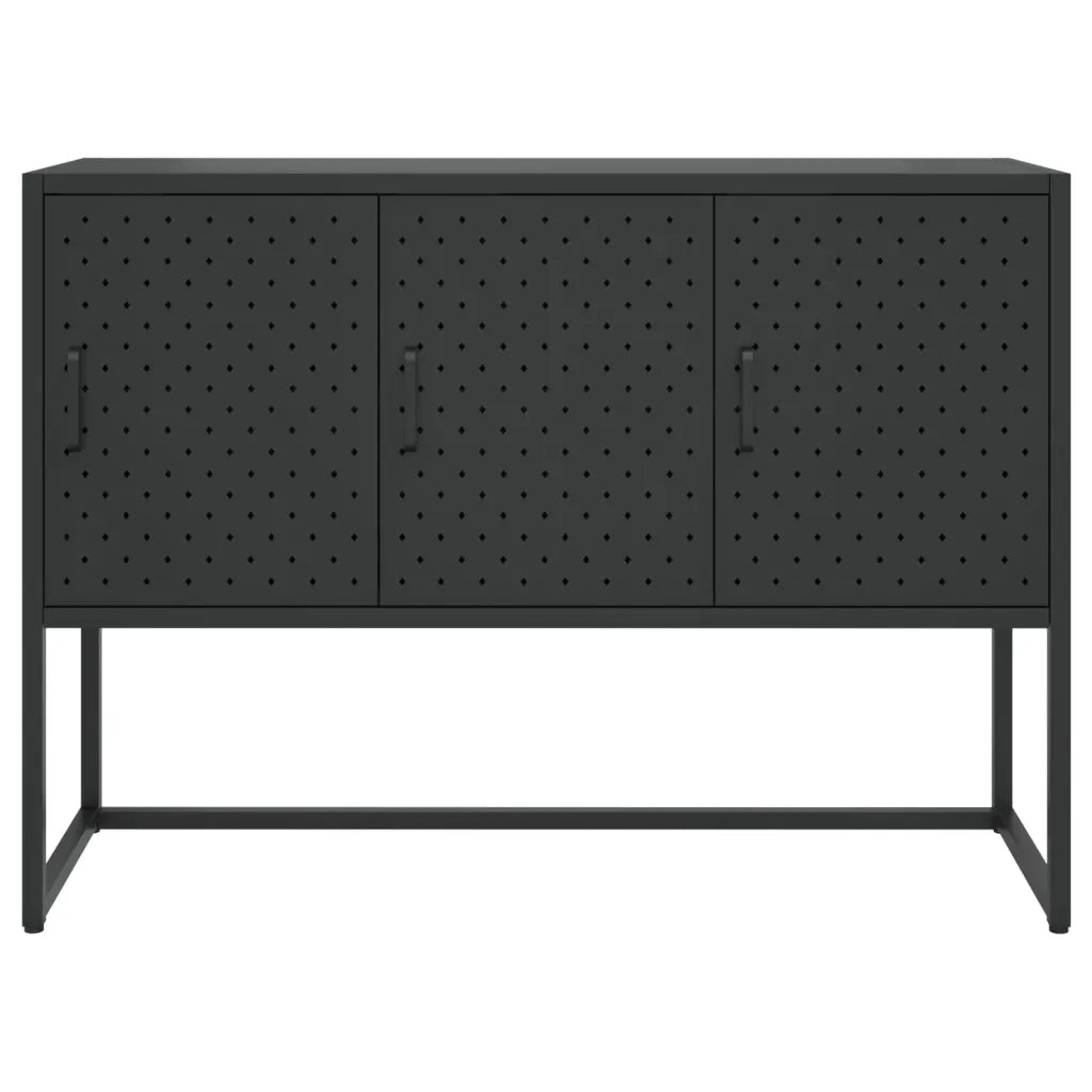 Credenza Nera 105x35x75 cm in Acciaio