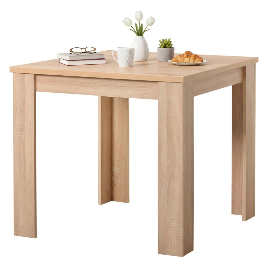 Cagno, Tavolo Fisso 4 Posti, 80x80x75h cm Marrone
