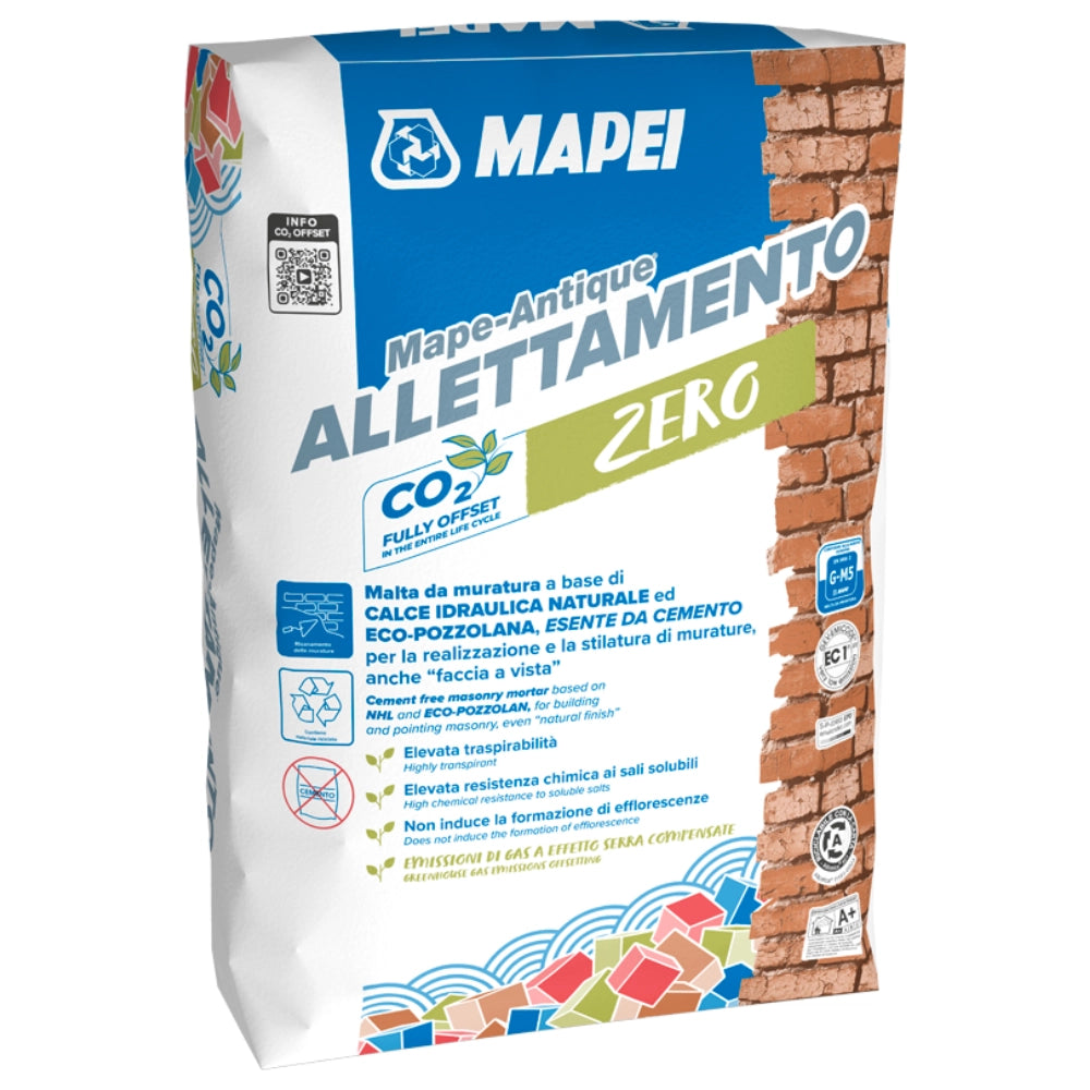Malta da muratura mape-antique allettamento ecologica colore giallo tufo 25 kg